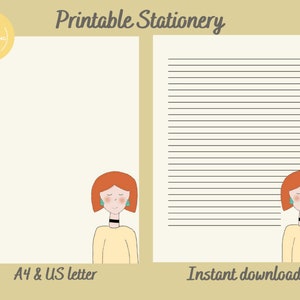 Instant Download Printable Letter Writing Pages Lined and - Etsy