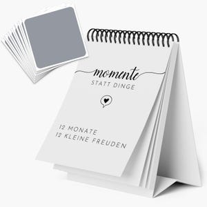 Gutscheinkalender Momente statt Dinge - 12 Gutscheine Rubbelkalender als kreative Geschenkidee