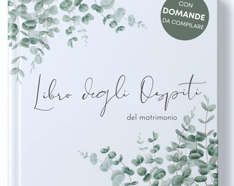 Libro degli Ospiti del Matrimonio con Domande da compilare - Libro de visitas Matrimonio per dediche per ricordi indimenticabili