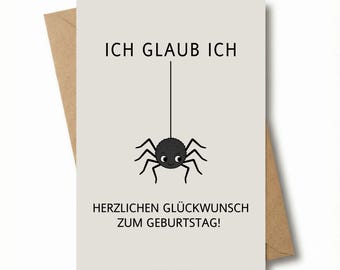 MAVANTO birthday card with envelope - Funny birthday greeting card