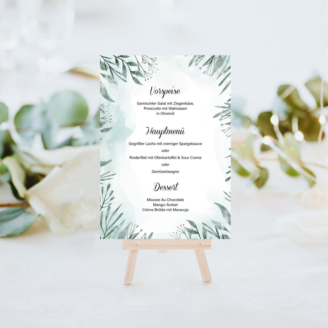 Produktbild von 10 Menükarten Für Hochzeit – 12 X 21 Cm, 250 G/m² Offsetpapier, Bedruckbar Mit Tinten- Oder Laserdrucker – Weiße Hochzeitsedition