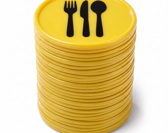 100x Token Chips for Events & Catering - Reusable Deposit Tokens Made of Sturdy Plastic - For Food, Drinks and Deposits