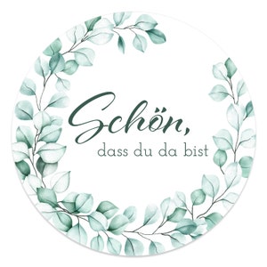 È bello che tu sia qui adesivo 4,5 cm – adesivo per matrimonio ideale per regali per gli ospiti in molti motivi diversi
