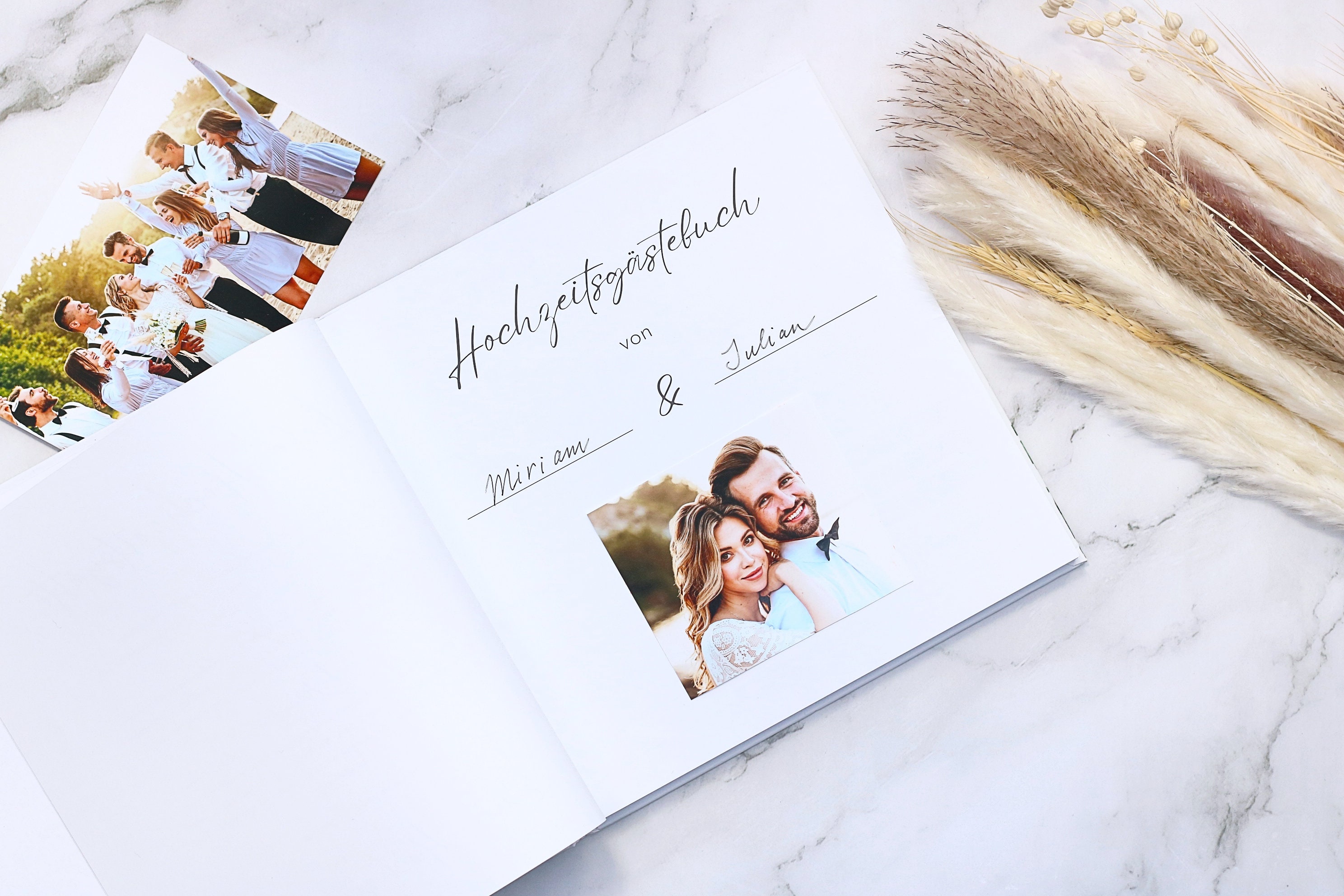 Libro degli ospiti per matrimonio MAVANTO con domande da compilare - Libro degli ospiti per matrimonio di alta qualità per ricordi indimenticabili (Eucalipto) - Italia