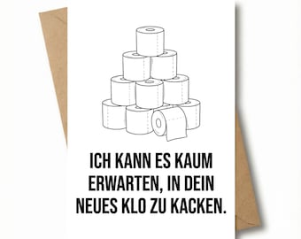 MAVANTO Housewarming Card with Envelope - Congratulations Card for Moving & Buying a House - Fold-out Card for New Apartment, New House and Topping-Out Ceremony