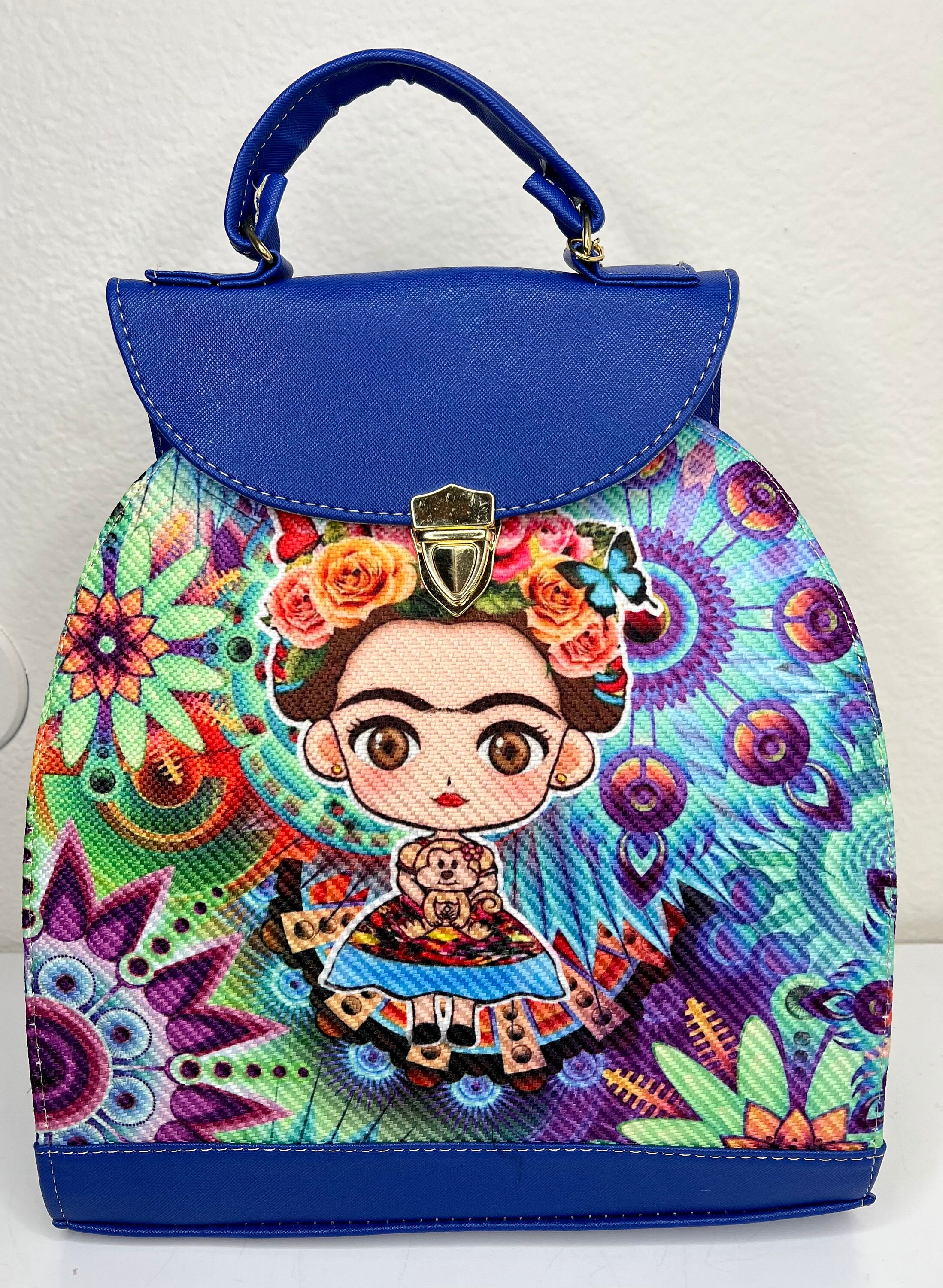 Frida Kahlo stoplight Backpack Purse