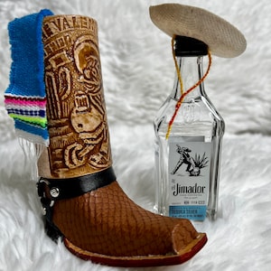 Mexican Boot Shot Cup Sombrero and Zarape
