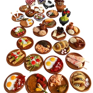 Mini Food Plates For Dia De Los Muertos Mini Altar Food Mini Comida Tipica For Ofrenda Items