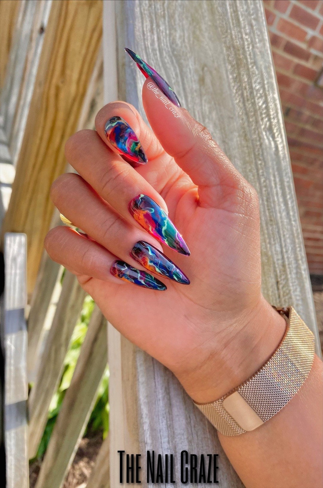 Press on Nails Press on Nails Marble Nail Design Press on - Etsy