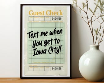 Iowa City Iowa Print | Iowa Wall Art | College Dorm Art Print | Iowa Instant Print | Iowa Poster | Iowa Decor | Iowa Art | Iowa Merch | IA