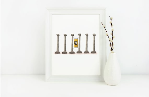Missouri Columns Art Print | College Dorm Art Print | Columns | Art |  Tiger Columbia, Missouri Wall Art | Missouri Instant Print MO Poster