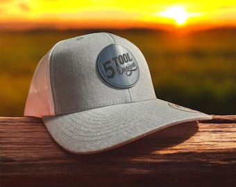 Custom Richardson 112 Trucker Hat, Engraved Leatherette Patch, Personalized Logo