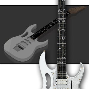 Archives STL for luthier, Style Ibanez Jem 7V 6 strings guitar