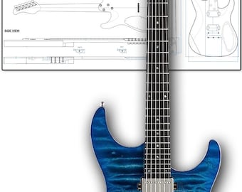 Plans/Blueprints for luthier, Style Mayones Aquila elite S guitar