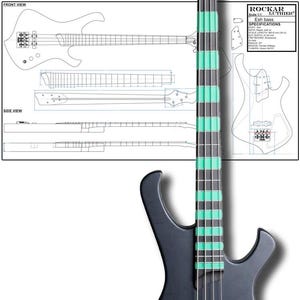 Plans/Blueprints for luthier, Style Esh bass guitar
