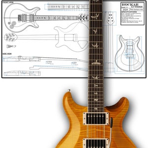 Plans/Schémas pour luthier, guitare style PRS Santana Retro 10 Top
