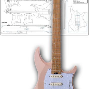 Plans/Blueprints for luthier, Style Abasi Emi6 guitar