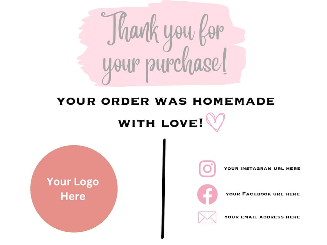 Editable Canva Business Thank You Card Template - Etsy