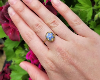 REAL Forget-Me-Not Ring stainless steel gold coated