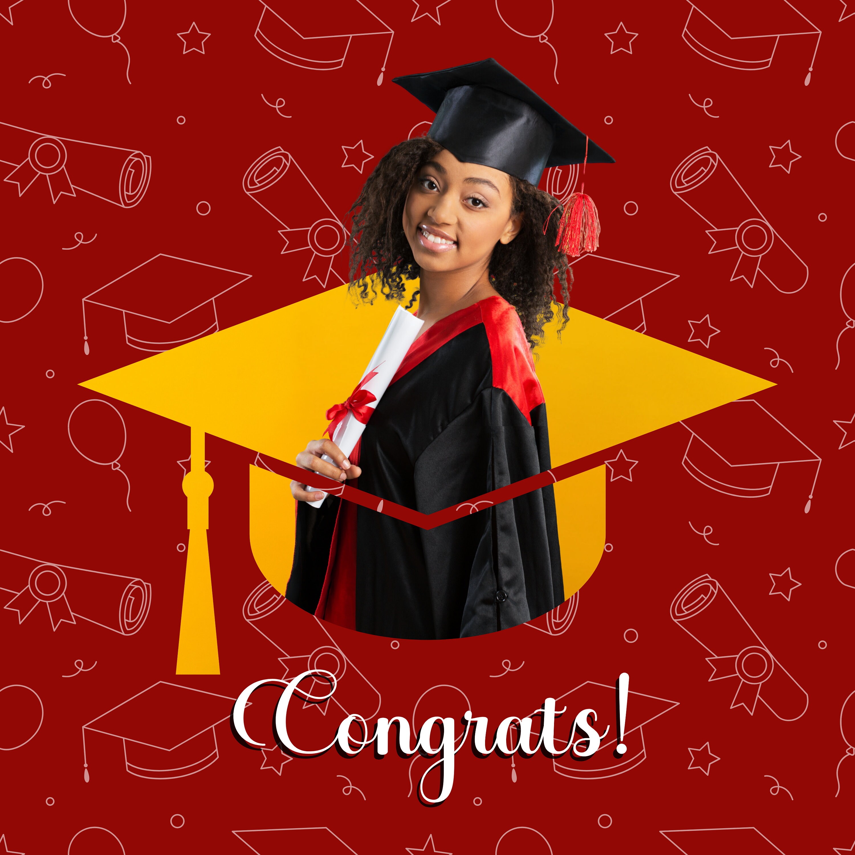 Graduation Cap Fillable Editable Frame for Use in Canva - Etsy