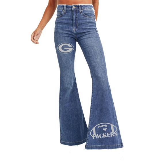 本日までHIGH WAIST BELL-BOTTOM DENIM PANTS The Happy Trails Dark Denim Bell Bottoms – Glitz & Spurs Boutique