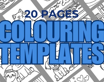 20 pages printable colouring book for kids