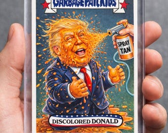 その他 Garbage Pail Kids Trump cuckoo Kanye Trump Garbage Pail Kid Card - Parody Trading Card - Discolored