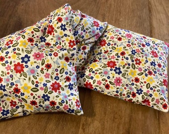 Microwavable wheat pack - floral fabric