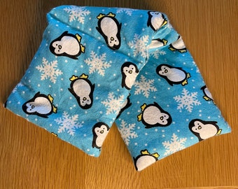 Microwavable wheat pack - penguin fabric
