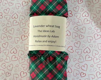 Microwavable wheat pack - tartan/checked fabric. Ideal Christmas gift