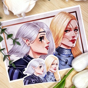 Baldur’s Gate 3 (BG3) - Isobel & Aylin - Print or Sticker
