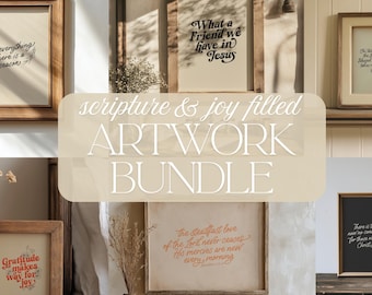 Christian Wall Art Printable – Bible Verse Wall Decor – Scripture Digital Download Art Prints Set – Christian Home Decor Gift – 5x7 8x10