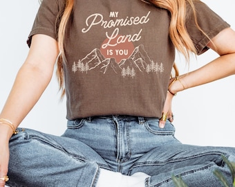 Comfort Colors Faith Inspired T-Shirt, My Promised Land Is You Lyric Style Tee, Worship Graphic Shirt, Christian Aesthetic Unisex Tee