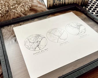 Our Story Map Art | Personalized City Location Art