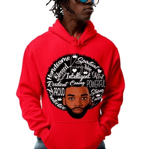 Afro Man  Motivational Affirmation  Pullover Hoodie