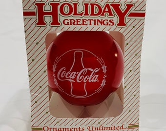 Vintage Coca Cola Holiday Greetings Ornament