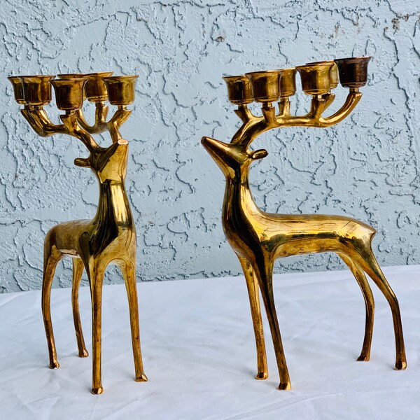Brass Reindeer Etsy