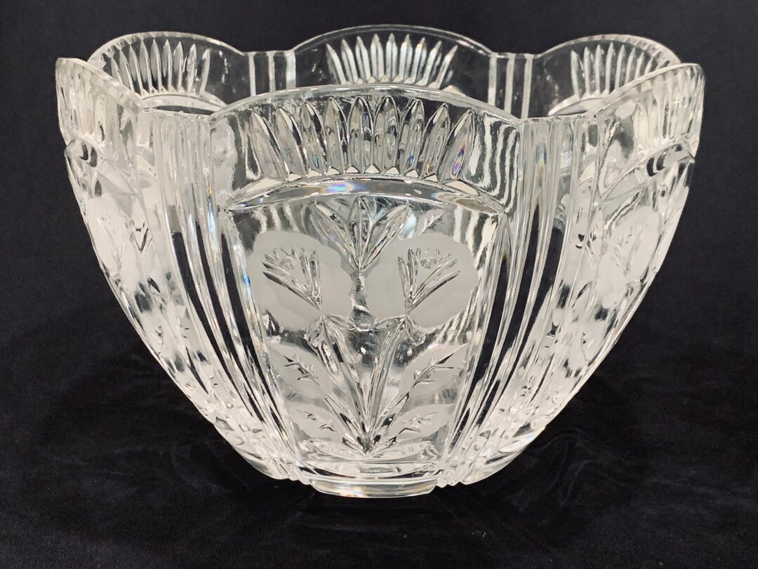 Crystal Lead 24 Darlington Pattern Bowl by Clear Crystal Industries of Poland FREE SHIPPING. Etsy