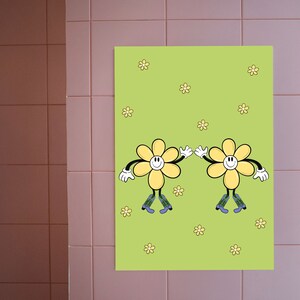 Friendly flowers, Printable Wall Art, Digital Download