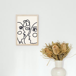 One line art, Printable Wall Art, Digital Download