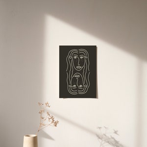 One line art, Printable Wall Art, Digital Download