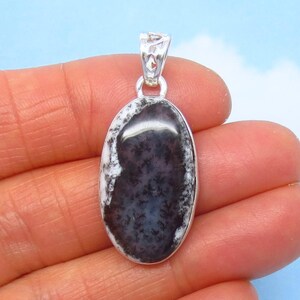 Siberian Merlinite Dendritic Opal Pendant 925 Sterling Silver 171268 Bild 1