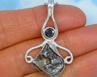 Campo del Cielo Meteorite Pendant or Necklace Sterling Silver 161608 Argentina Meteorite