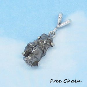 6.0g Meteorite Campo del Cielo Pendant 925 Sterling Silver 261180 Argentina Meteorite