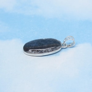 Siberian Merlinite Dendritic Opal Pendant 925 Sterling Silver 171268 Bild 3
