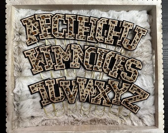 Large Leopard Print Alphabet Clips – Create Your Own Word | Bold Personalized Letter Paperclips