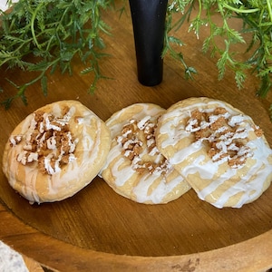 Set of 3 Faux Coffee Cake Cookies, Faux Cinnamon Cookies, Faux Cookies, Tiered Tray Decor