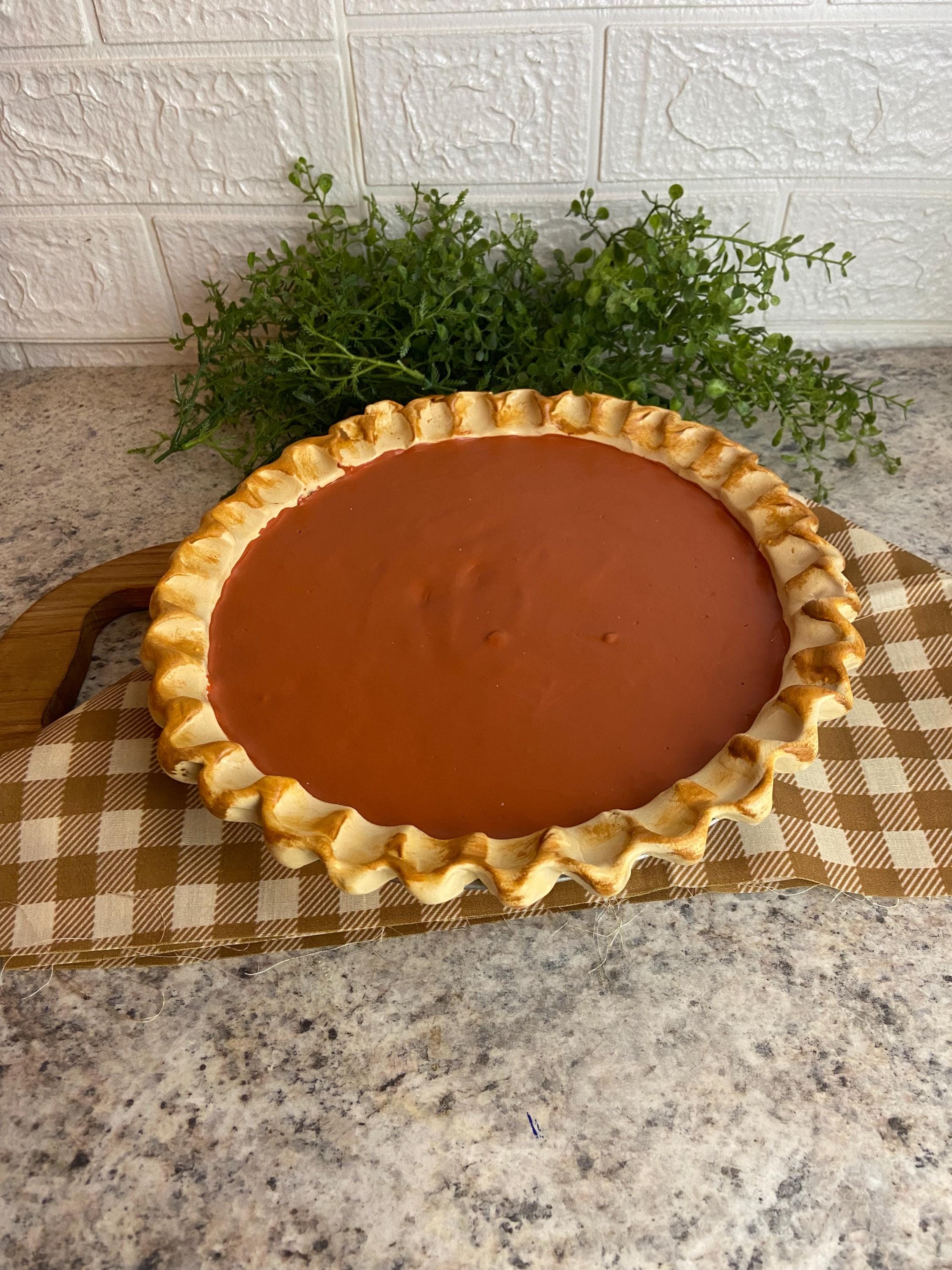 Faux Pumpkin Pie: Handmade Fall Decor, Photo Prop