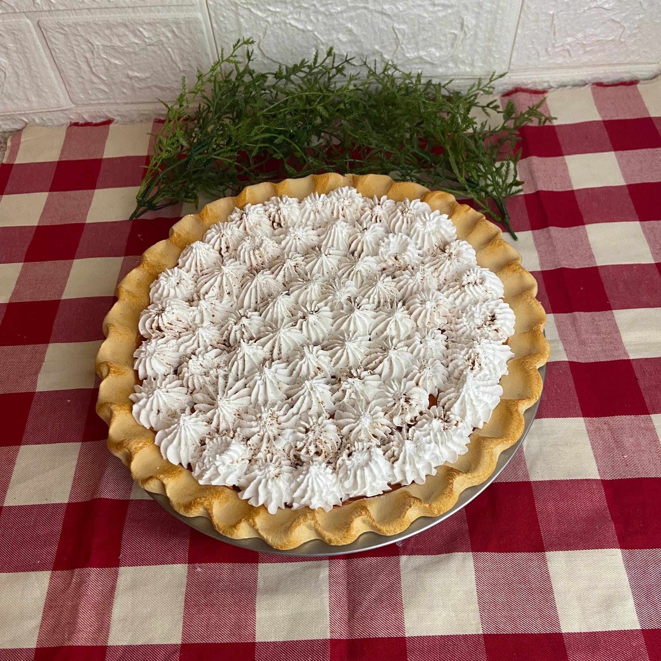 Faux Pumpkin Pie with Whipped Cream: Holiday Display Prop (9 inch)