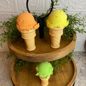 Faux Mini Ice Cream Cones, Ice Cream Decor, Realistic Ice Cream Cones